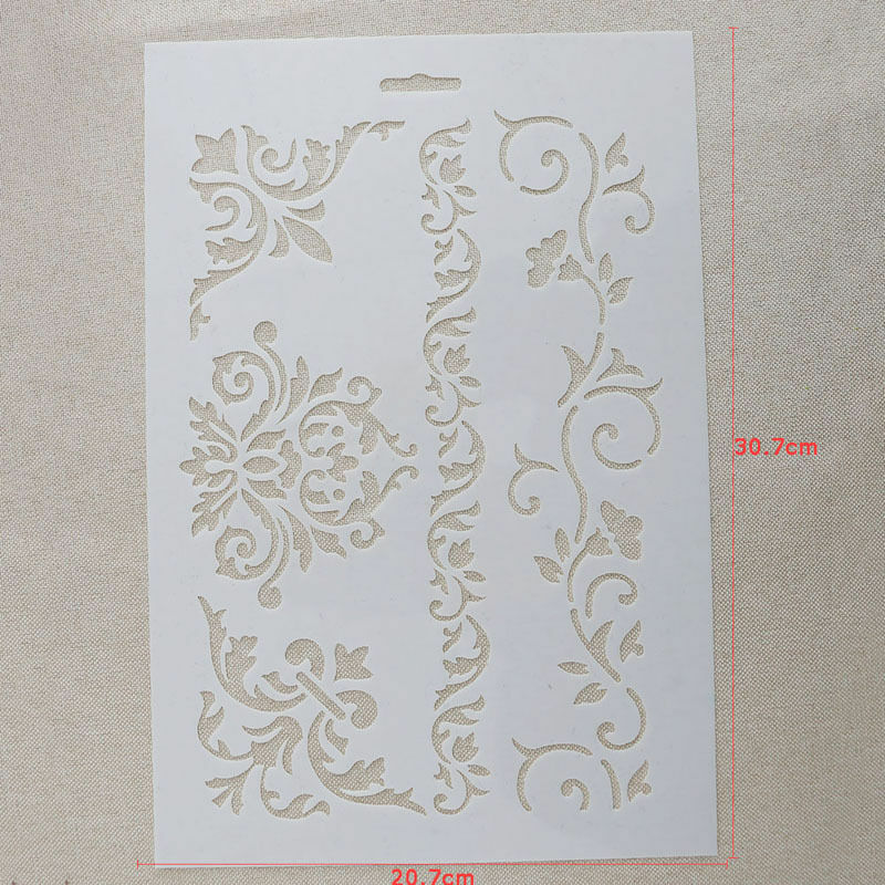 DIY Vine Flower Layering Stencils Walls Painting Scrapbook Embossing Paper Album