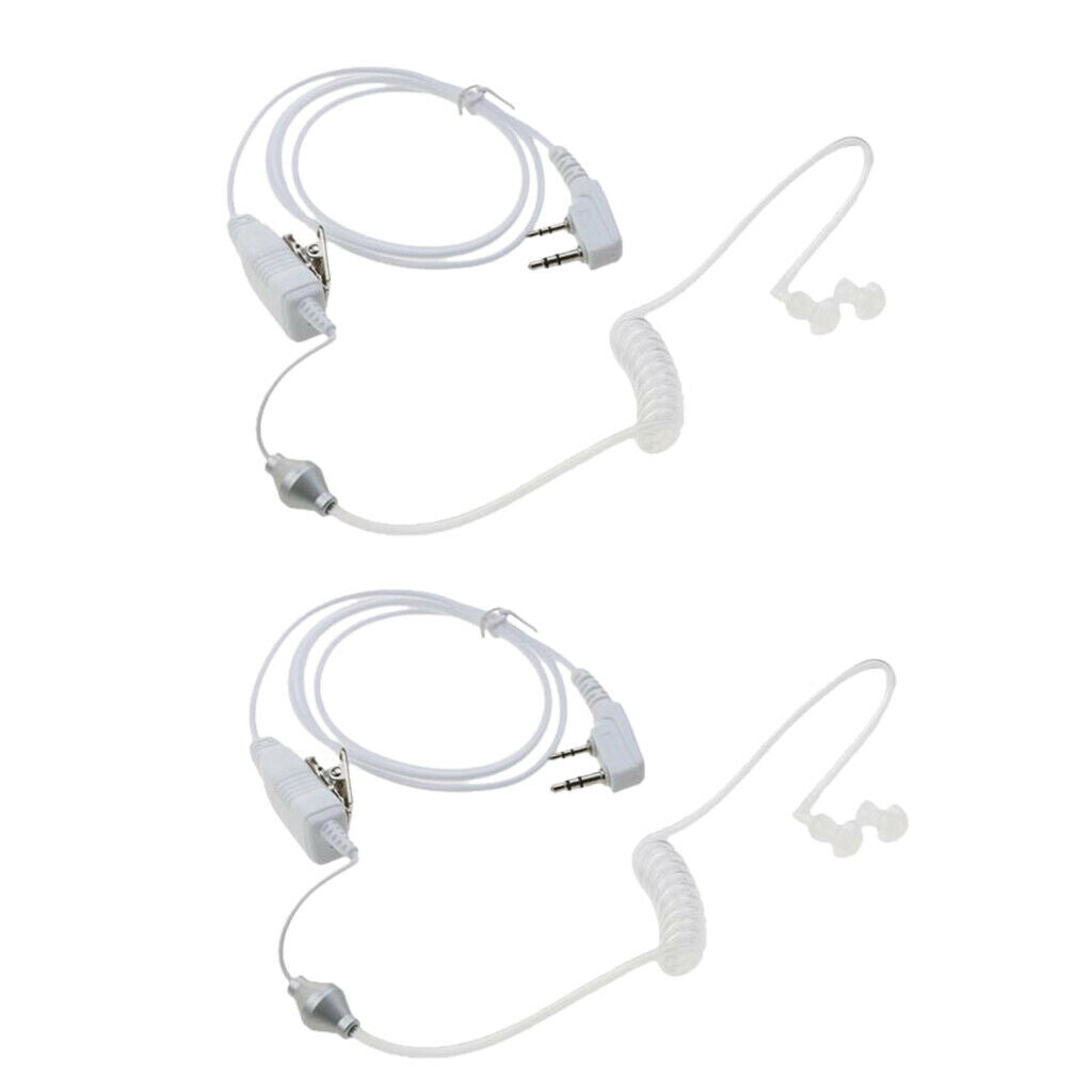 2 Piece Covert Air Acoustic Tube Earpiece Earphone for Baofeng 2 Pin Radio