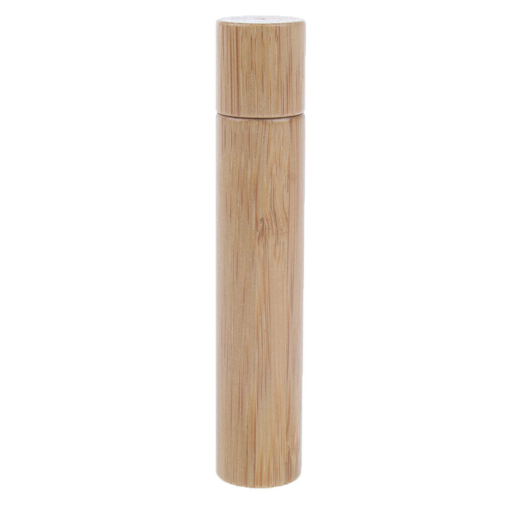 Empty Environmental Bamboo Shell Glass Perfume Roller Ball Bottle Case 10ML
