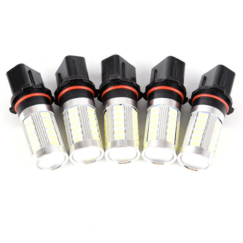2X Xenon White High Power P13W LED Bulbs For Daytime Running Lights Fog Lam  SJ