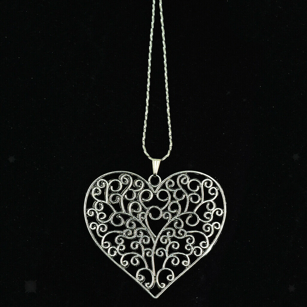 10 pieces Fashion Jewelry Making Charms Large Size Hollow Filigree Heart Charm