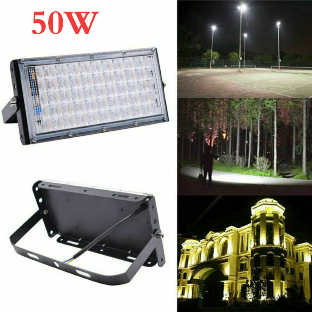 new 50W LED Flood Light 4000LM Super Bright Security Lights Waterproof White New