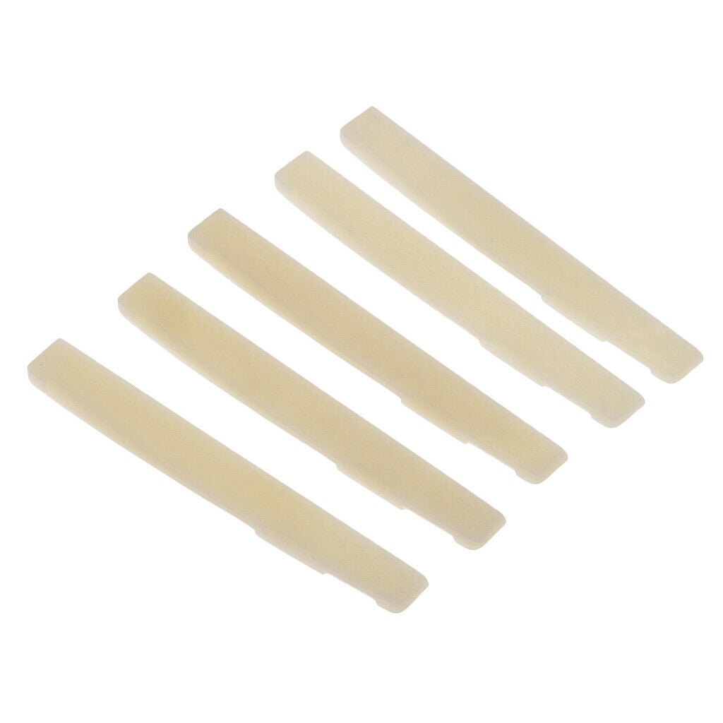 Set / 5pcs Cattle Bone Acoustic Guitar Bridge Nut Classical Guitar Replacement