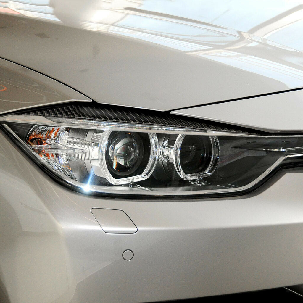 Carbon Fiber Eye Lid Headlights Eyelids Cover for BMW 3 series F30 2013-2015