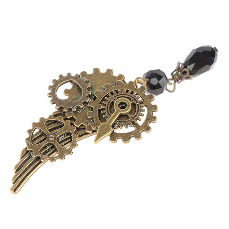 Steampunk Gears Wing Brooch Retro Punk Gothic Chest Pin For Woman ManA TH