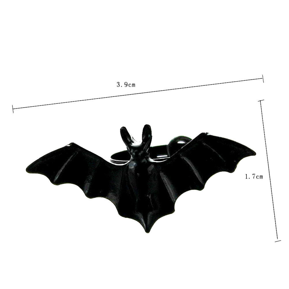 New Women Jewelry Wholesale Black Bat Personality Adjustable Ring Animal R.l8