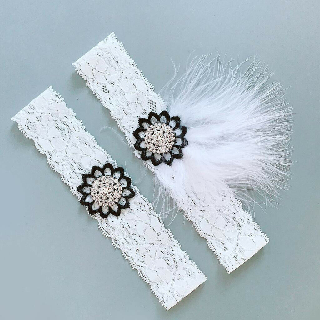 Bridal Wedding Sexy Lace Garter Belt Women Flower Feather Legs Strap Club