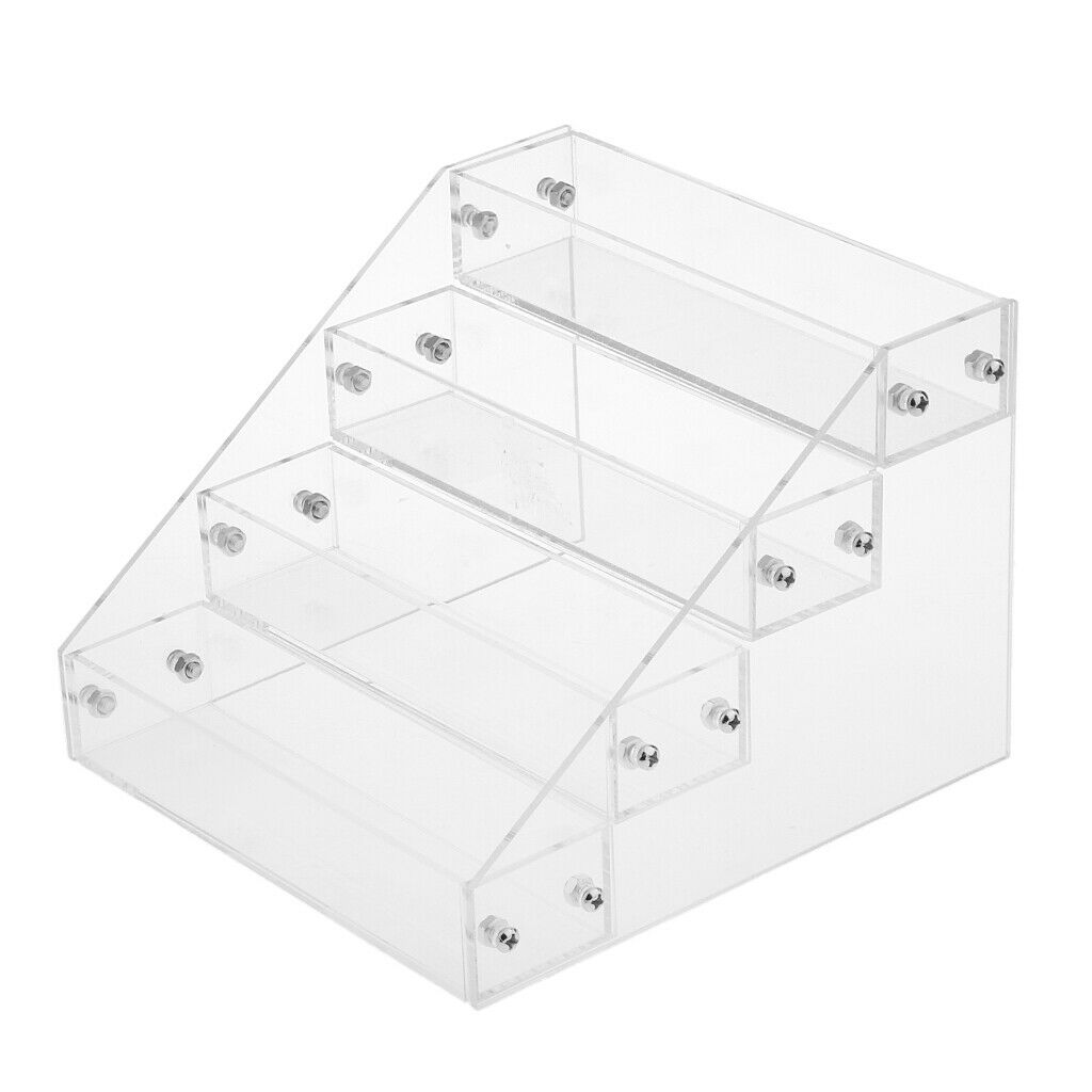 4 Tiers 20 Bottles Clear Acrylic Nail Polish Varnish Display Stand Holder