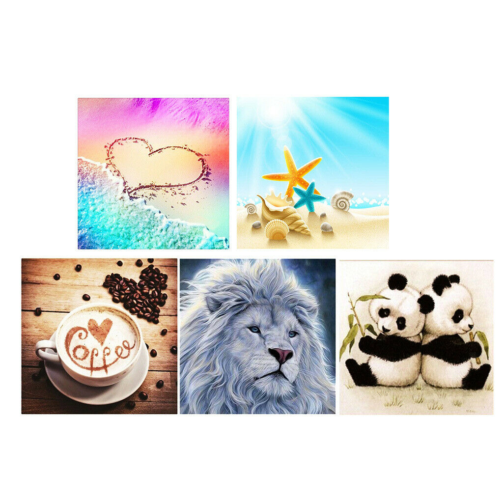 Cute Cartoon Crystals Embroidery Kits Arts for Home Wall Decor White Lion