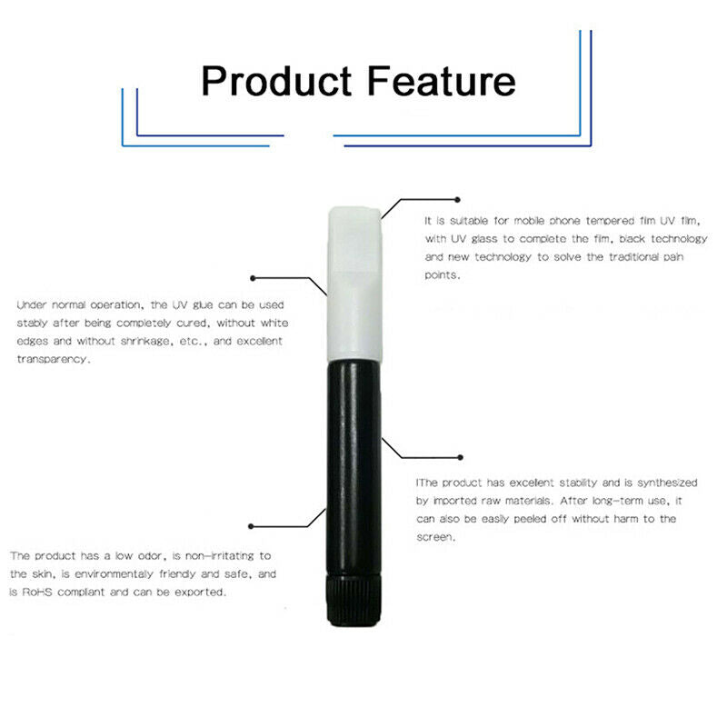 3Pcs UV Tempered Glass Glue For Full Cover Glue GlassBDAU