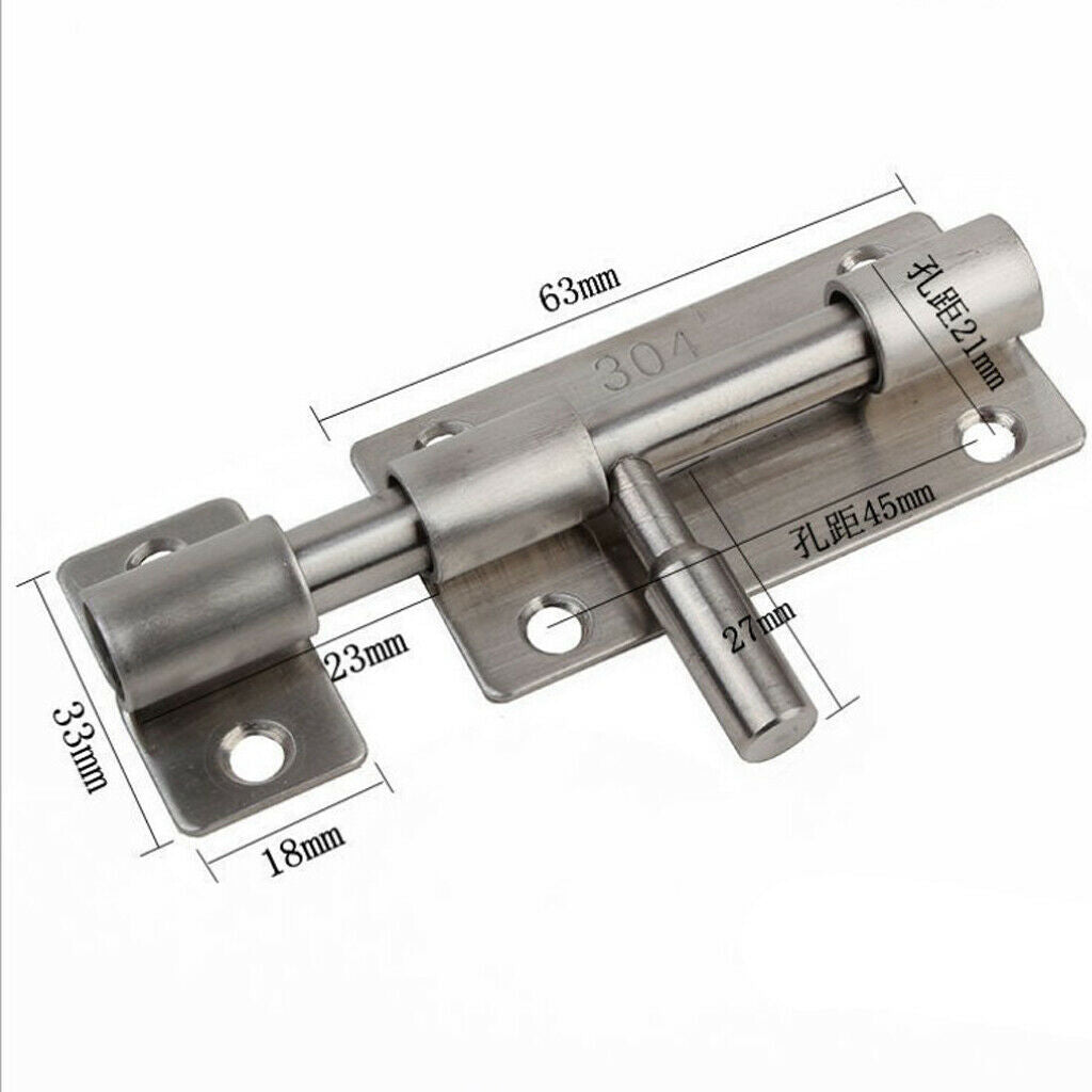 Stainless Steel Security Door Slide Latch Bolt