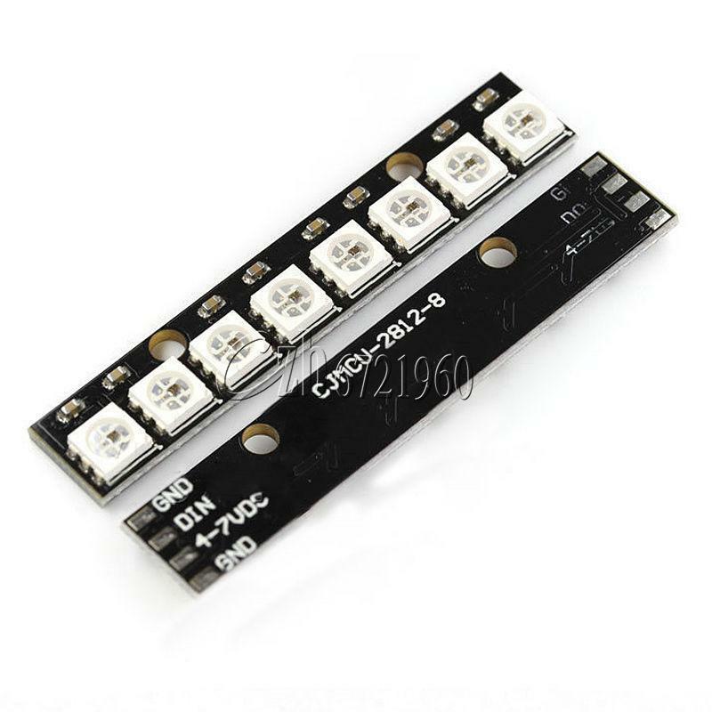 Black 8-Bit WS2812 5050 RGB LED Lamp Panel Board Rainbow LED Precise for Arduino