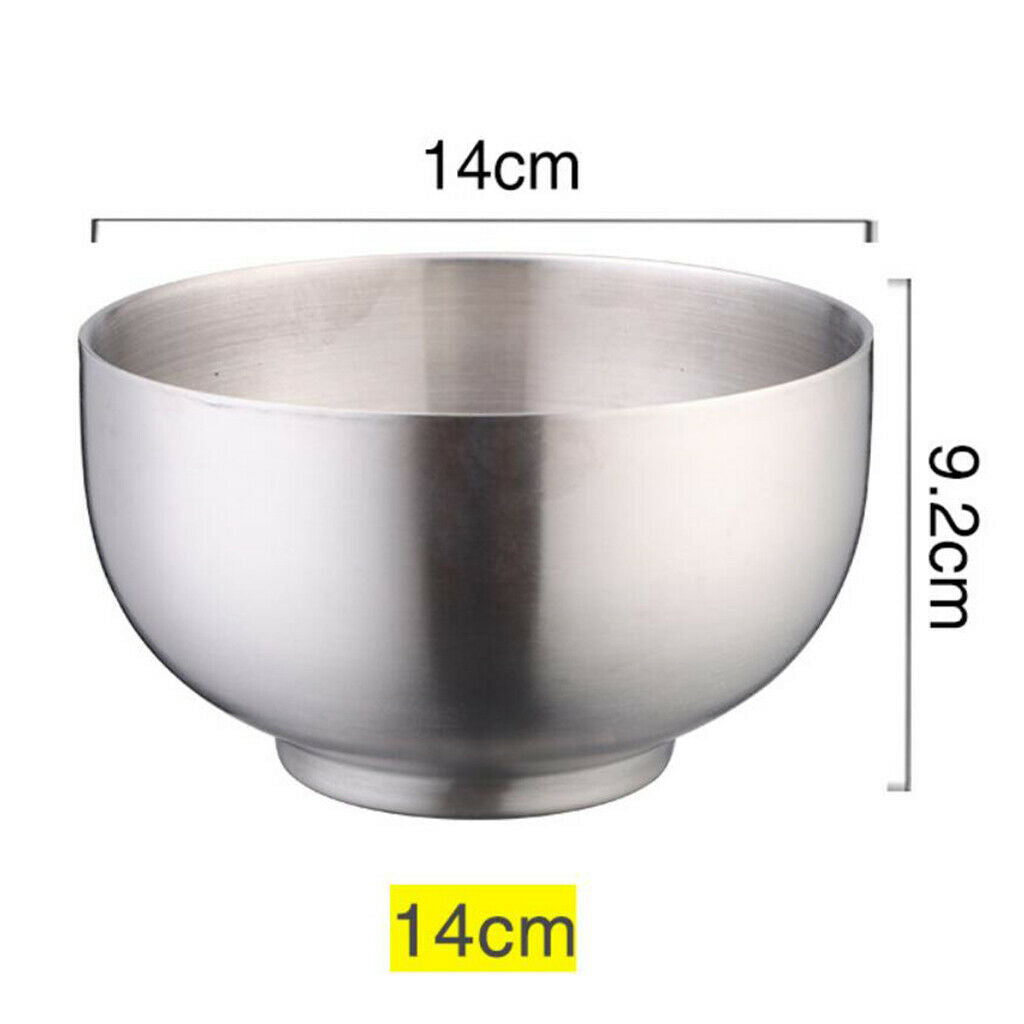 2pc 13/14cm Mixing Bowl Double Walled Bowls Jar Outdoor BBQ Heat Insulated