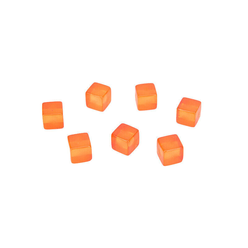 100Pcs 8mm Square Corner Colorful Crystal Dice Chess Piece Right Angle Dic r Tt