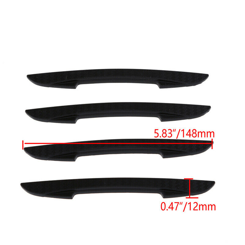 4X Black Car Door Edge Guard Scratch Anti-collision Door Protection Strip
