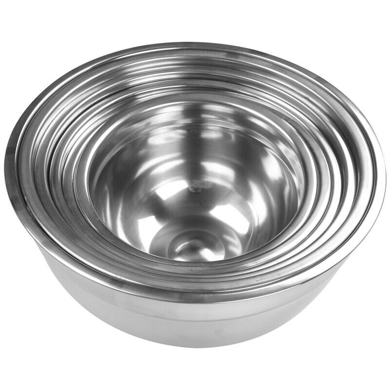 Stainless Steel Mixing Bowl (Set Of 6) Fruit Salad Bowl Storage Bowl Set Kitc8