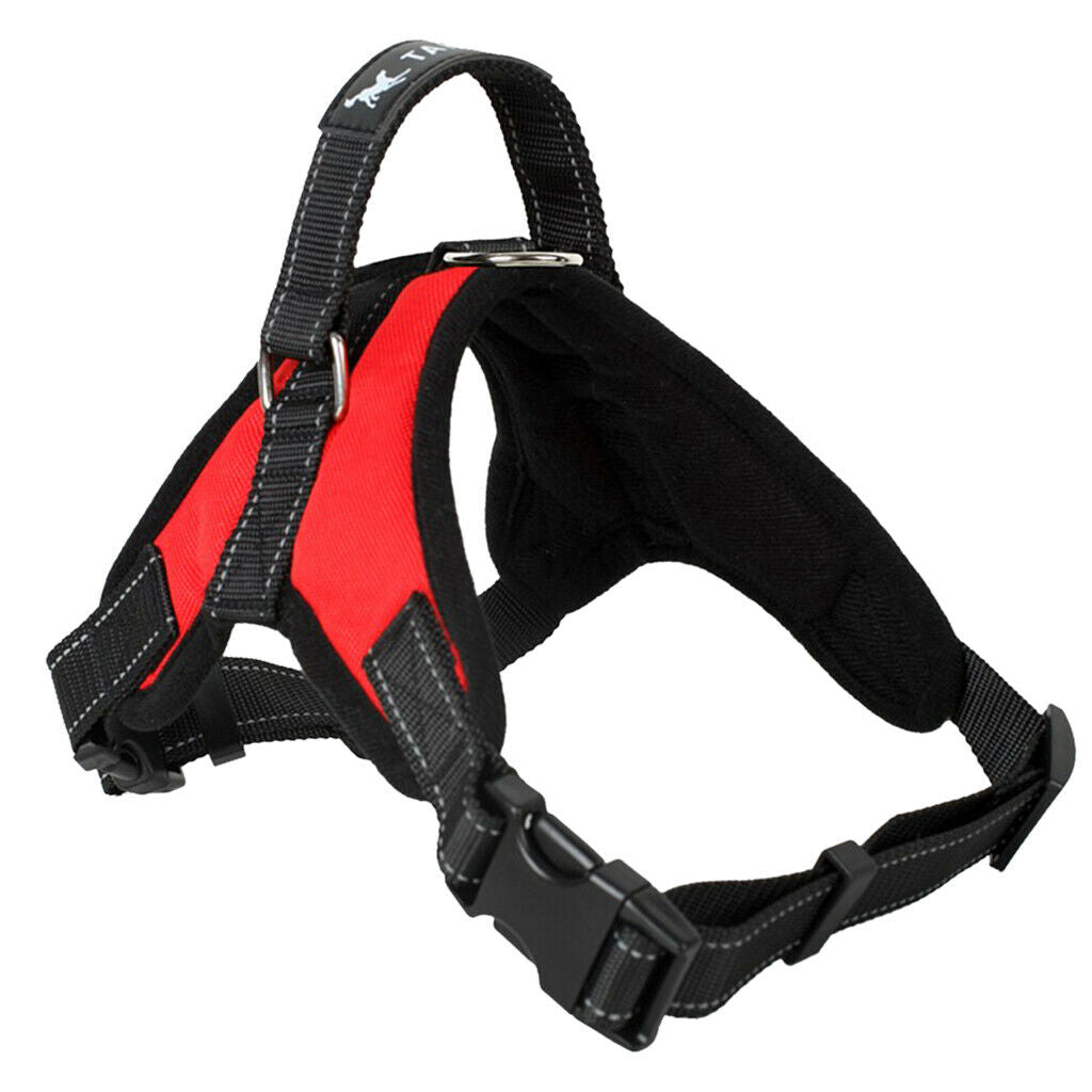 Pet Dog Saddle Vest Harness Chest Strap Padded Walking Harness Red_S