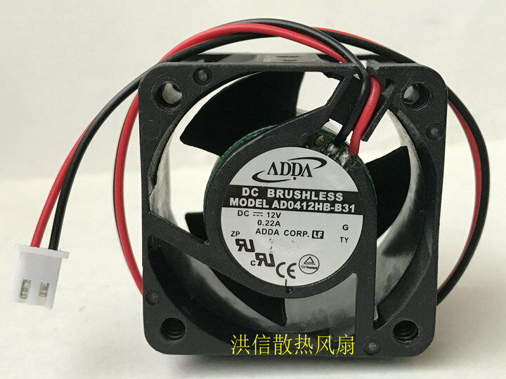 For ADDA 4028 AD0412HB-B31 12V 0.22A 2wire cooling fan 40 * 40 * 28MM 2-Pin