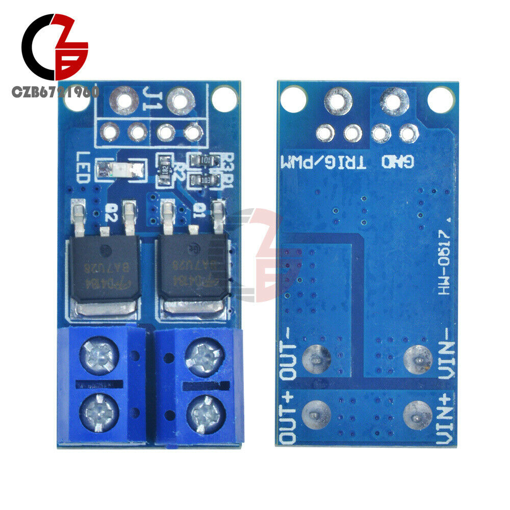 15A 400W Trigger Switch Driver Module Dual MOS Tube PWM Switch Panel Board