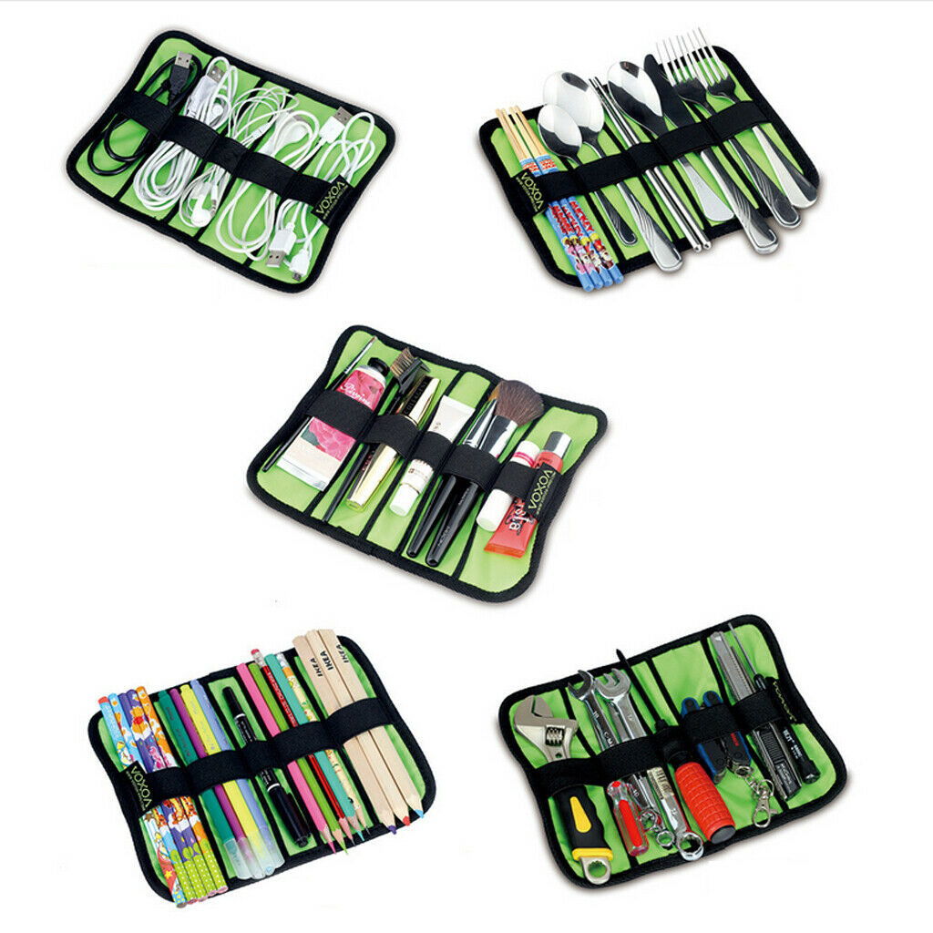 Waterproof Storage Organizer Bag Case for USB Cable Earphone Power Cord Red
