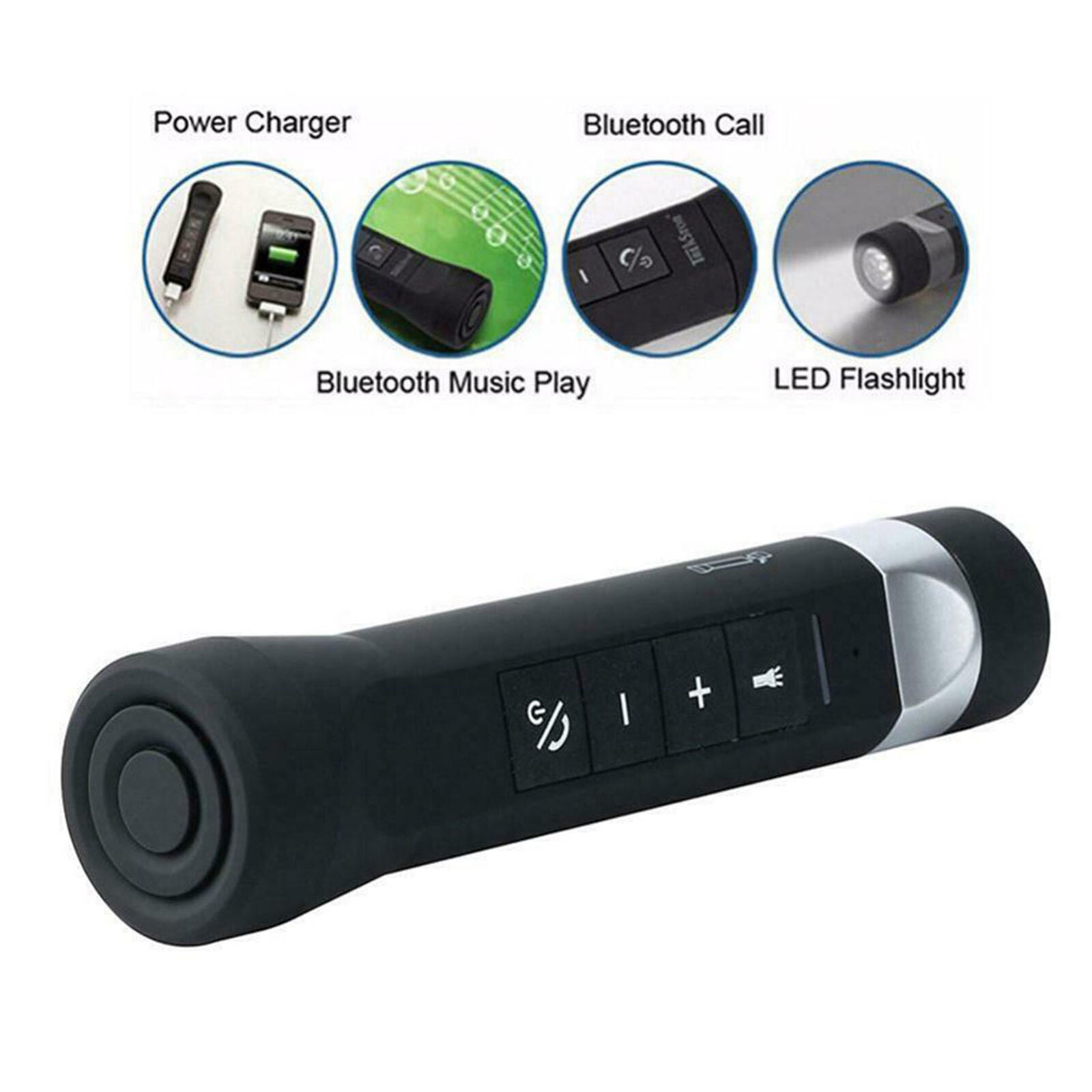 Bluetooth Multifunction Flashlight Speaker Music Bike Cycling Portable