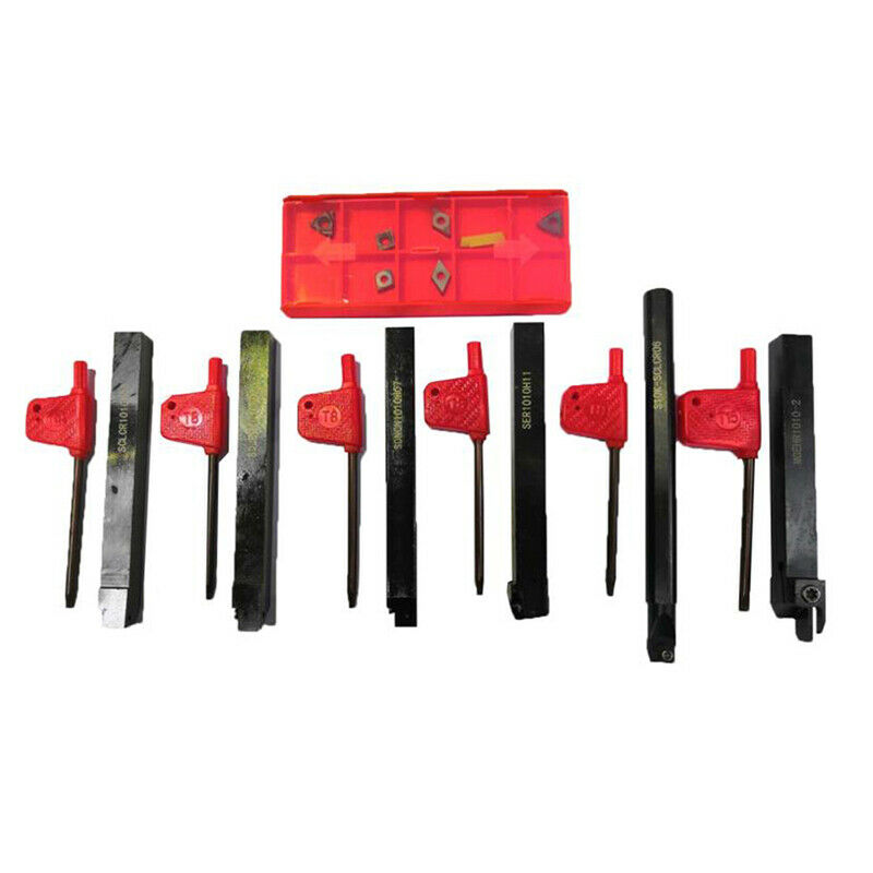 21PCS Solid Carbide Inserts Holder Boring Bar For Lathe Turning Tools S4O9B SJ