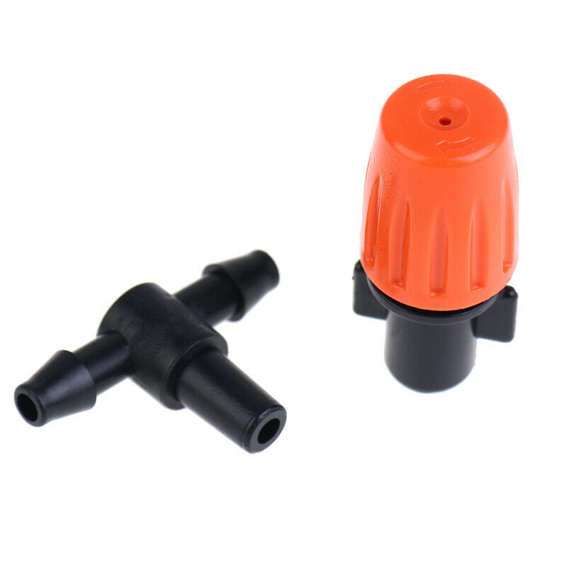 5Pcs Adjustable Misting Nozzle with Tee Joint for Watering Irrigation Spr.l8