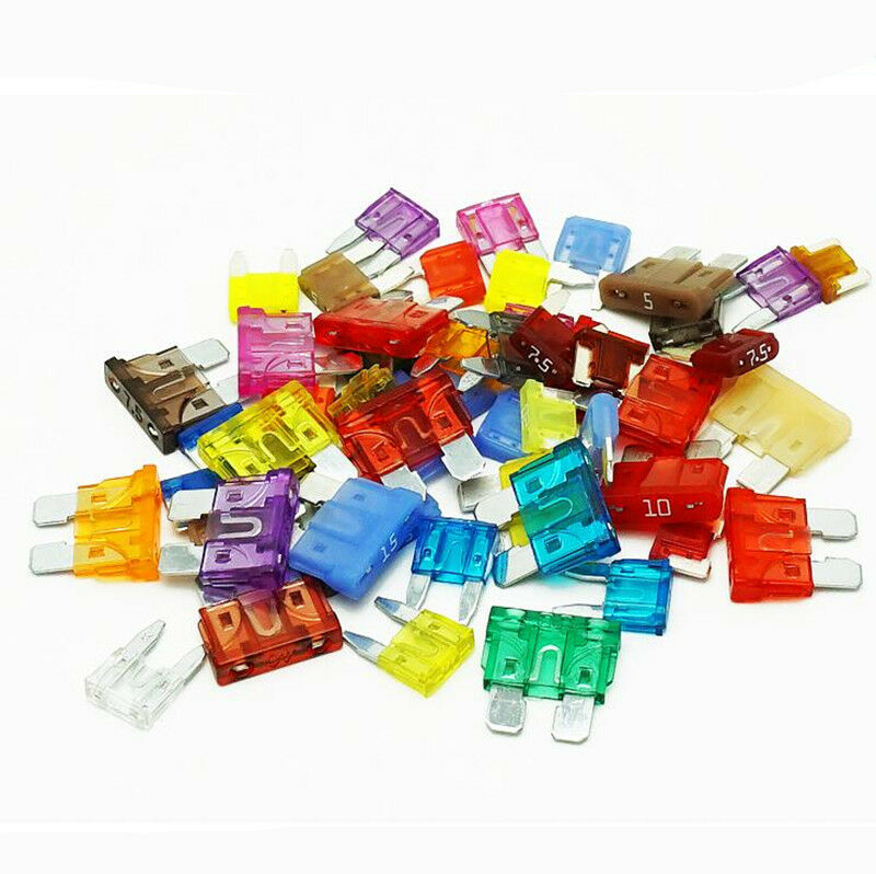 110Pcs Full Set of Hybrid Car Fuse Box Car Small and Medium-Sized Fuses