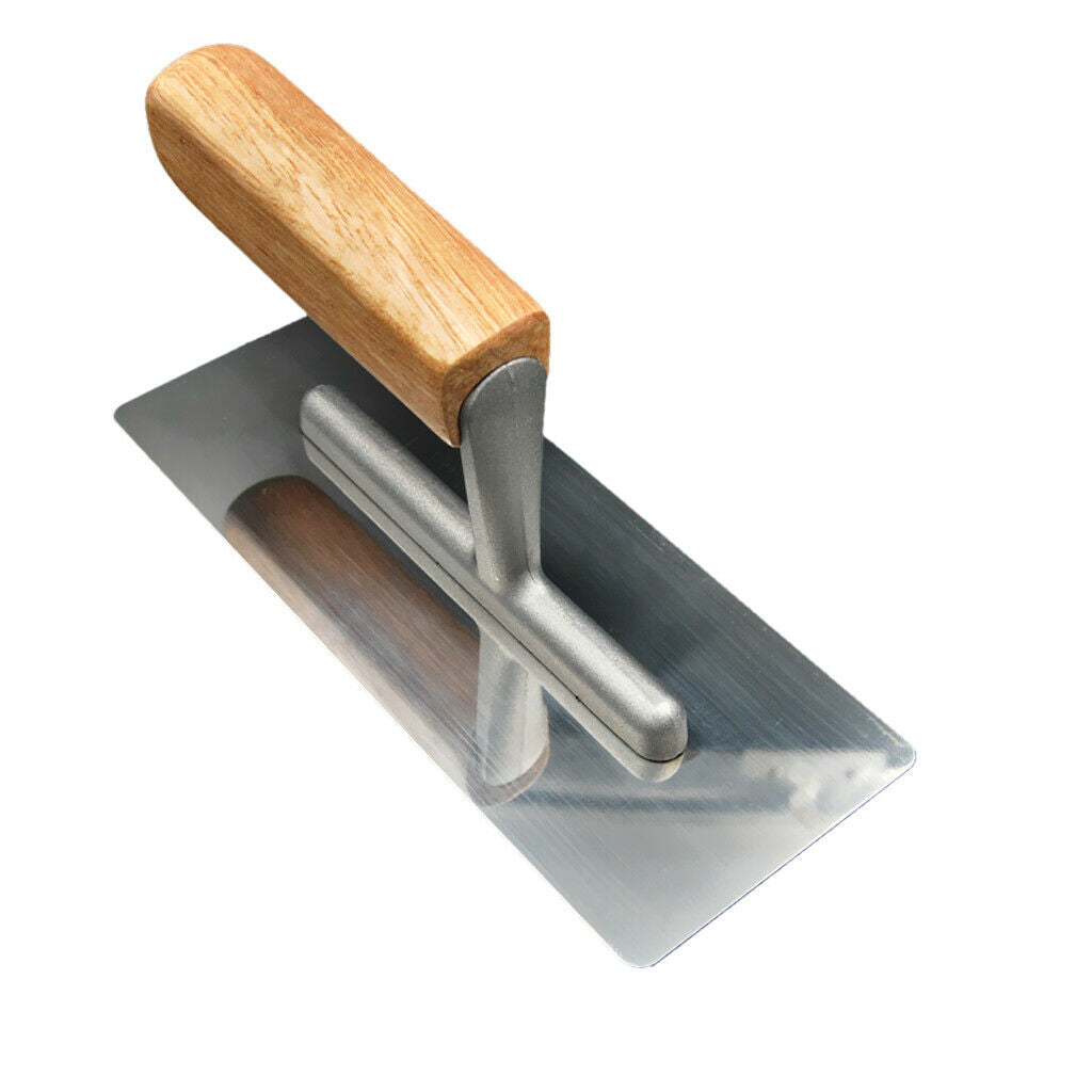 Stainless steel trowel with wooden handle