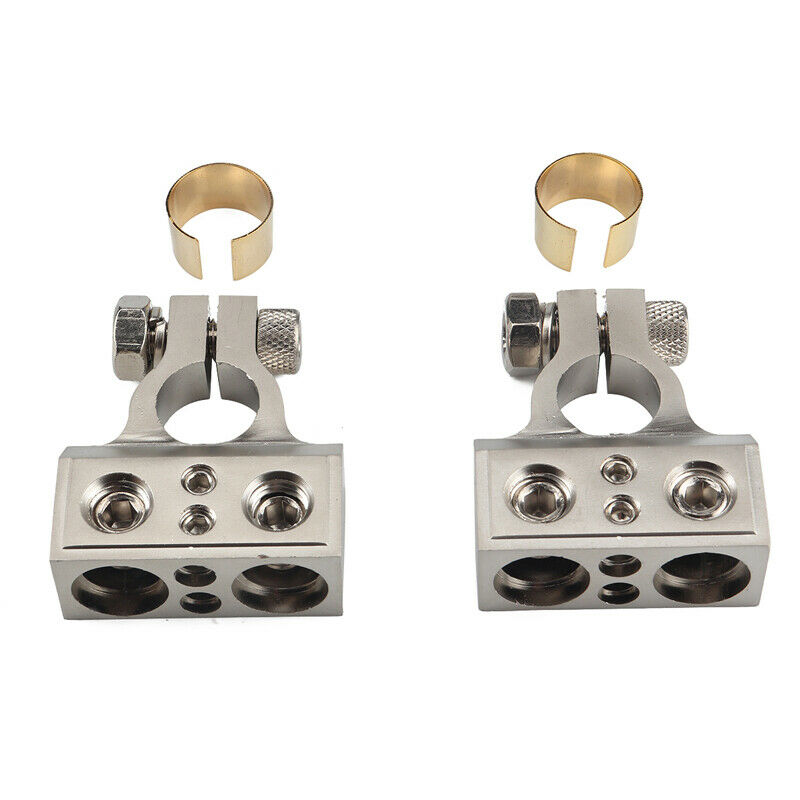 1Set Terminales De Bateria De Calibre 0GA-8GA Con Positive Negative Battery Clip