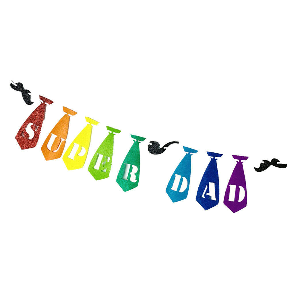 Letter Super Dad Banner Butting Burlap Banner Birthday Party Decorations