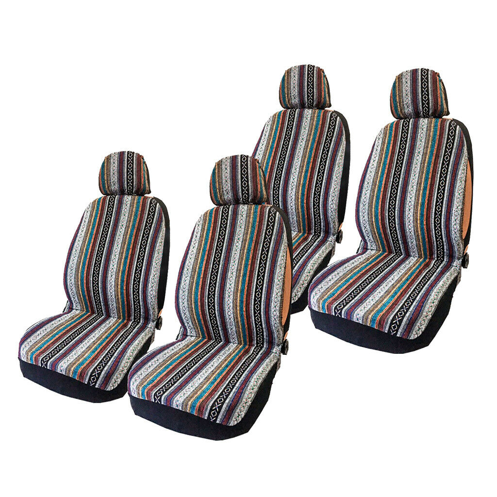 4pcs Car Seat Covers Detachable Headrest Full Set for Truck Protectors