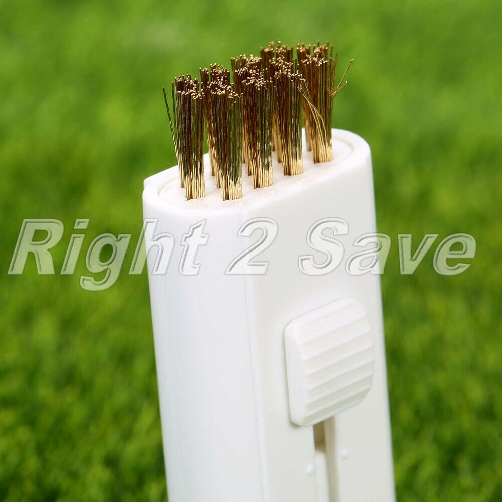 3Pcs Pocket Carry Retractable Brushes Steel Golf Club Cleaning Groove Cleaner