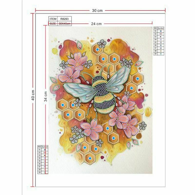 Bee DIY 5D Special Shaped Diamond Painting Embroidery Cross Stitch Kit Craft