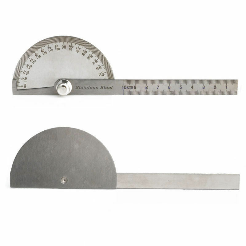 Stainless Steel 180 degree Protractor Angle Finder Arm Rotary Measuring Ruler