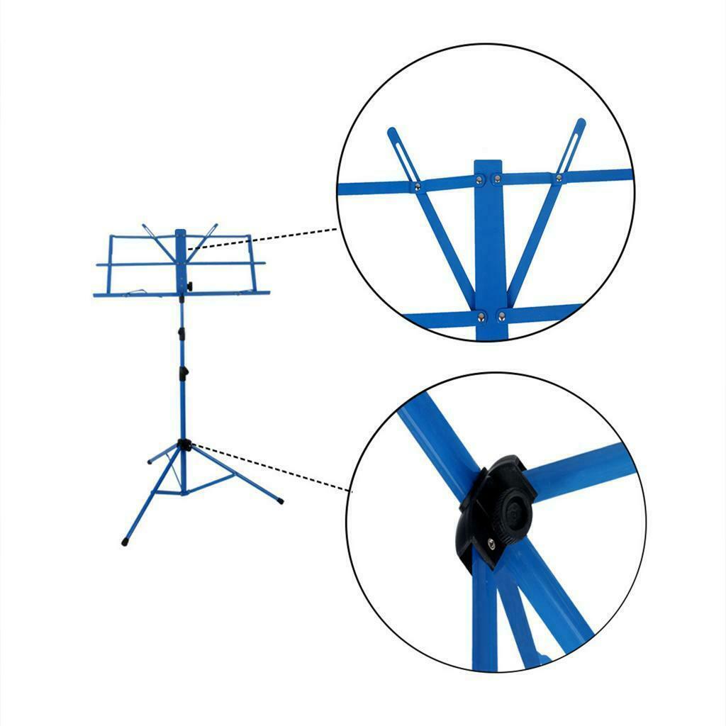 Portable Professional Heavy Duty Music Stand Sheet Blue + Carrying Bag
