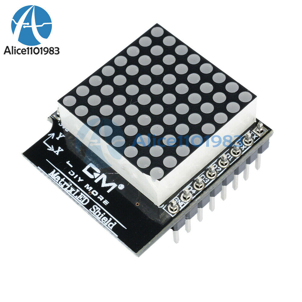 8 Step Adjustable Intensity 8*8 Matrix LED V1.0 Shield for WEMOS D1 mini Module