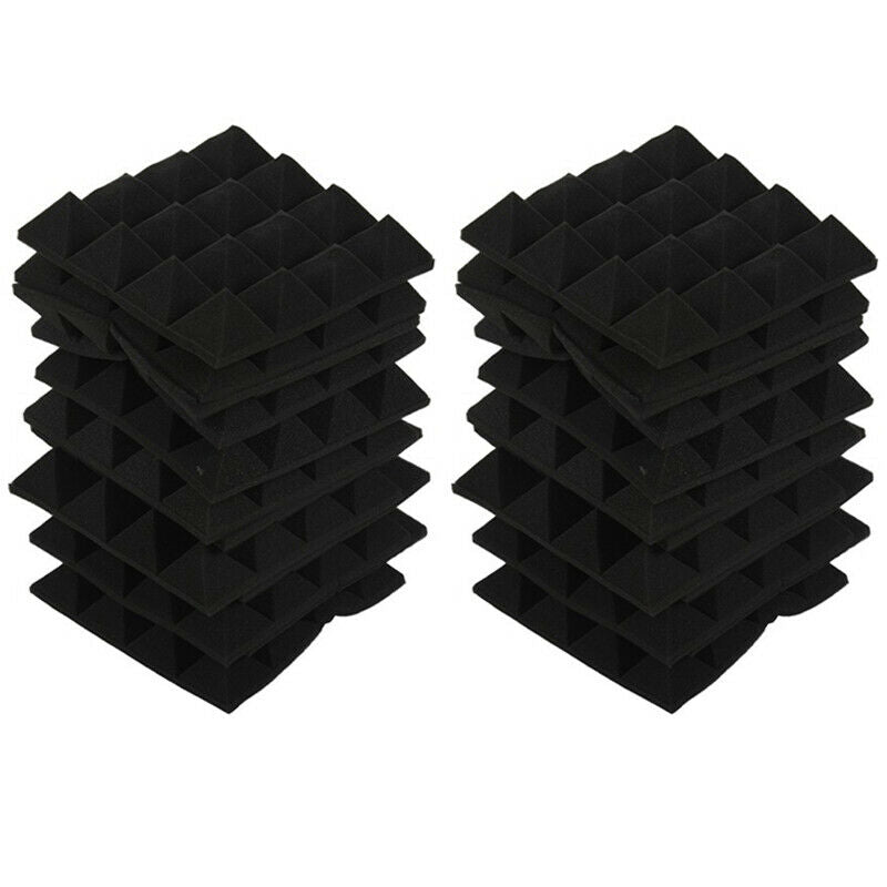 24PCS 250X250X50mm Studio Acoustic Foam Soundproof Absorption Treatment PaneJ9D4