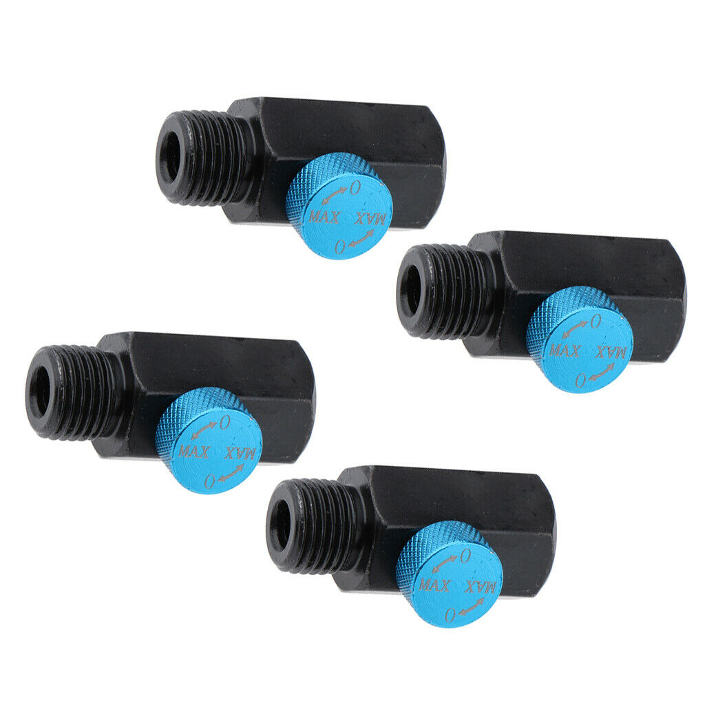 4 Pieces 1/4 NPT Inline Regulator Durable Steel Compressed Air Pressure Valve