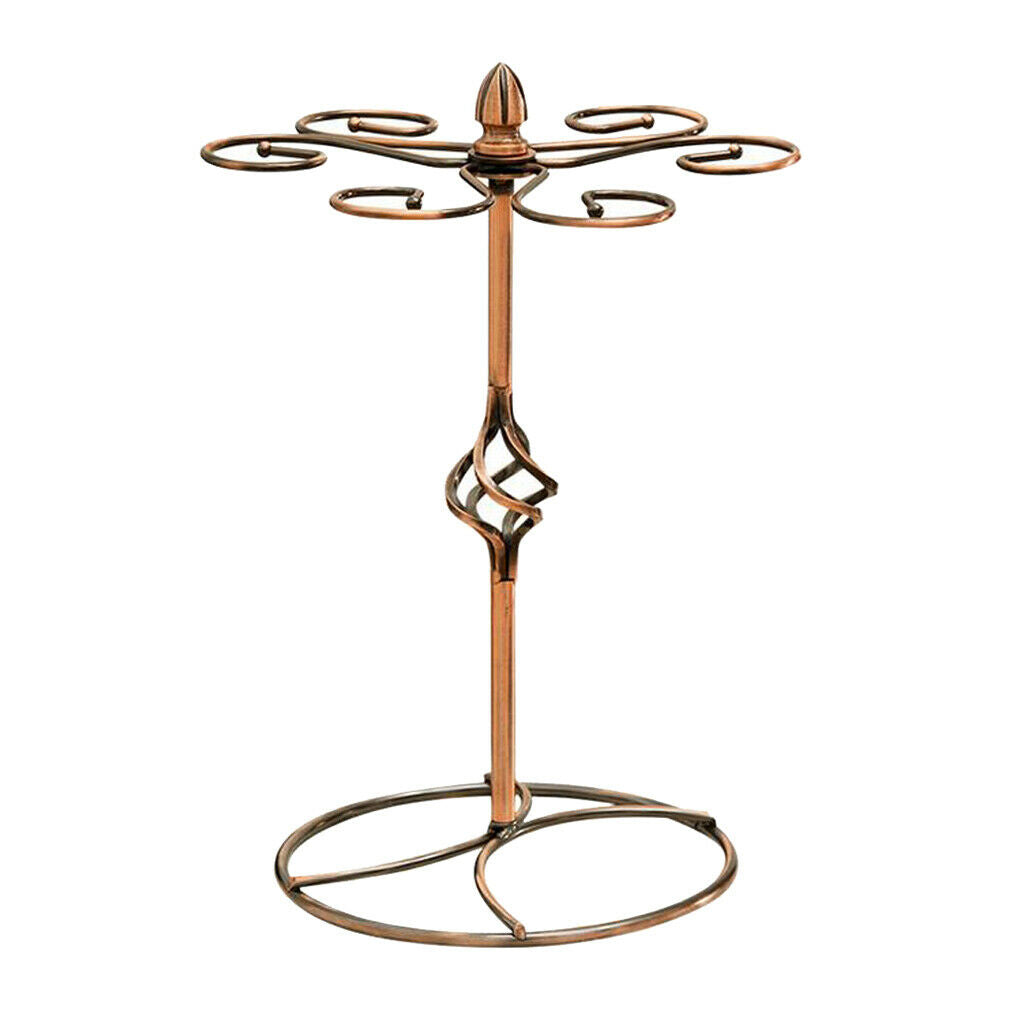 Bronze Metal Freestanding Tabletop Stemware Rack Wine Glass Cup Holder
