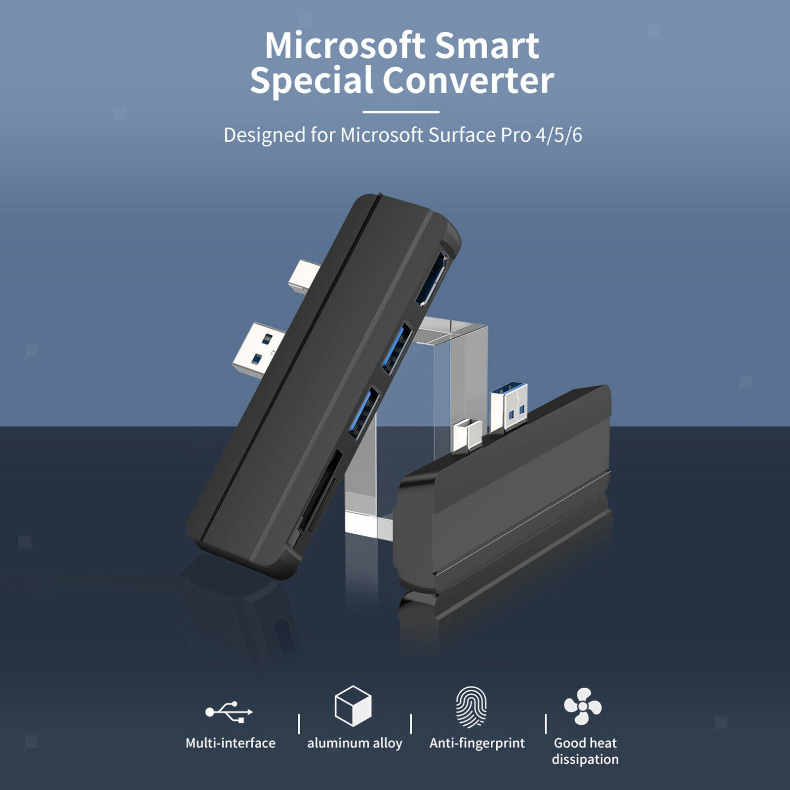 USB Hub Dock USB 3.0 Adapter Docking Station for Surface Pro 4 5 Converter
