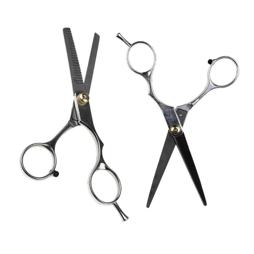 6 "Professional Salon Haircut Thinning Scissors Set with Finger Rest