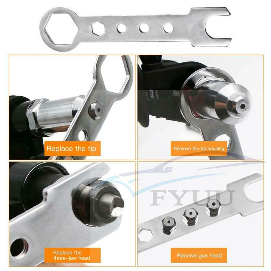Rivet Nut ( Riveter ) Adaptor Use Electric Drill  2.4, 3.2, 4.0, 4.8 Mandrels