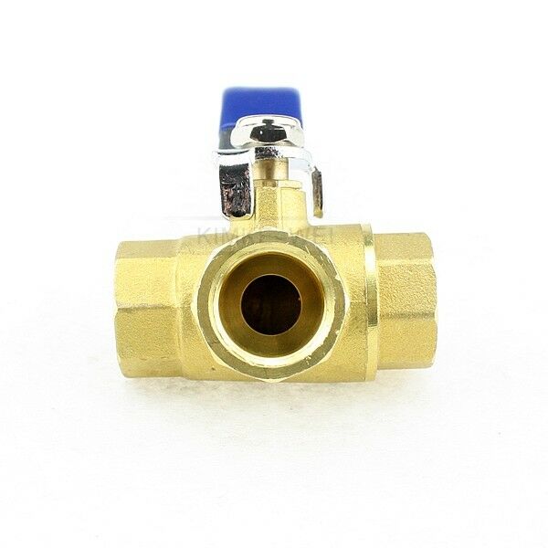 1/2" Brass 3 Way Ball Valve Full L-Port FemaleThread for Water, Oil, Gas New