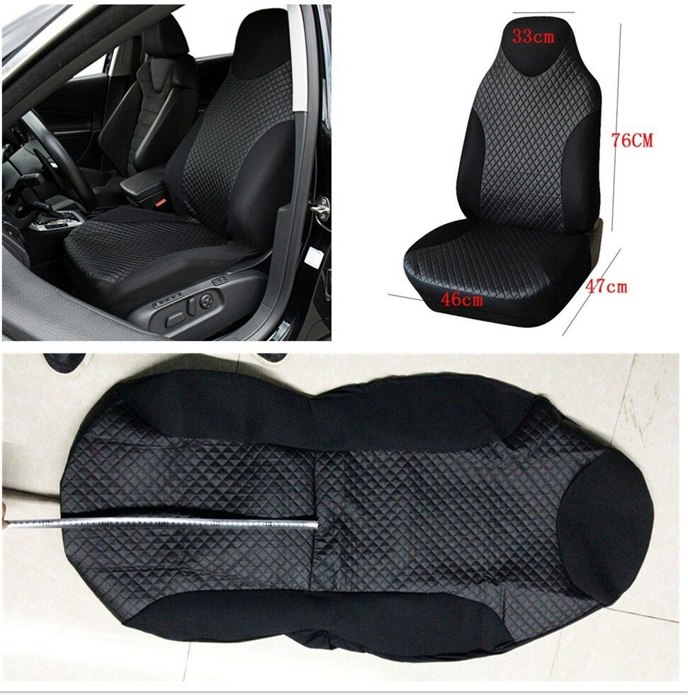 Durable PU Leather Fabric High Back Bucket Car SUV Front 1 Seat Cover Cushion