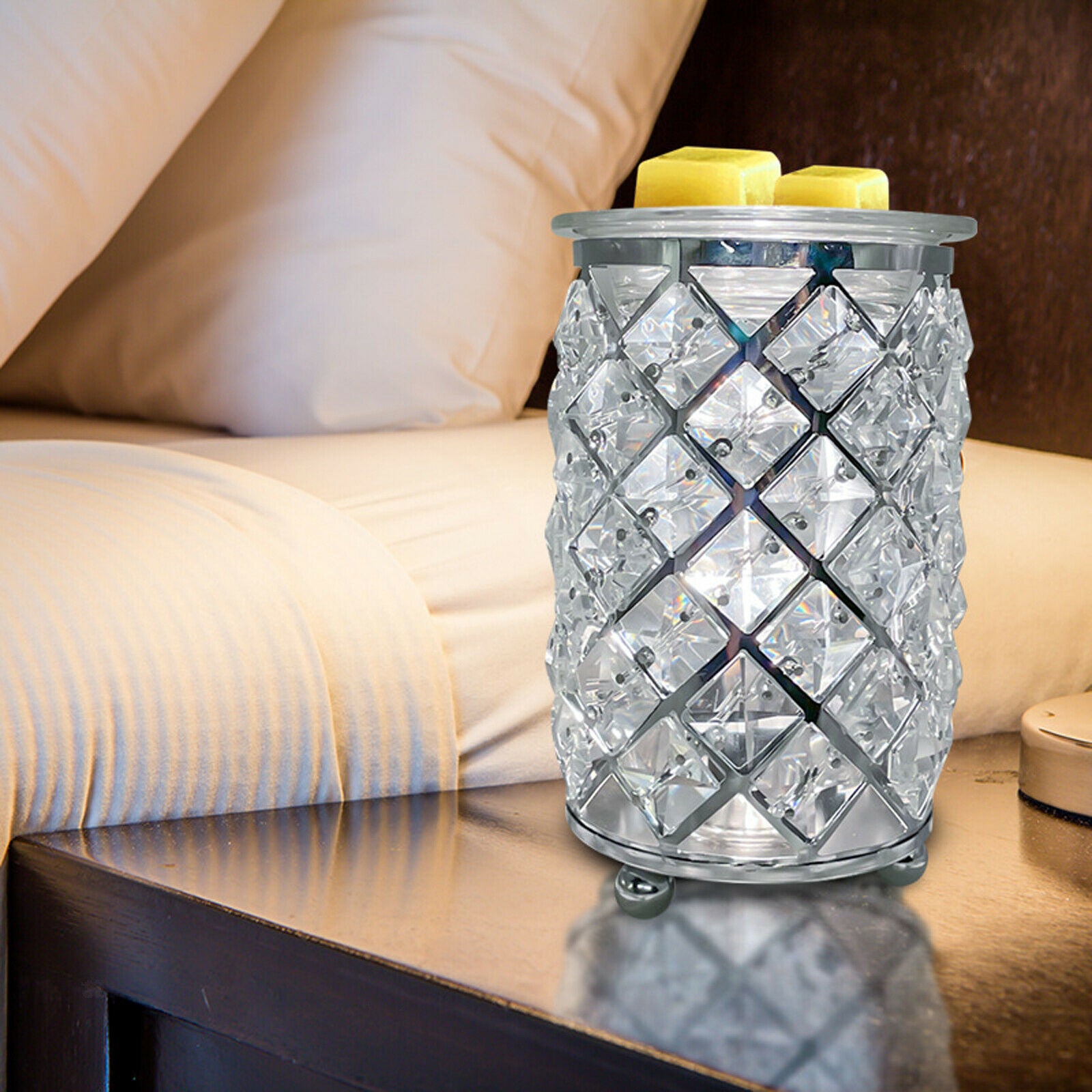 Crystal Scented Thermal Candle Warmer Wax Melter Lamp Home Tabletop Lights