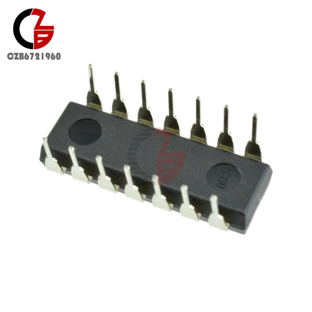 100pcs 74HC00 SN74HC00N Quad 2-Input NAND Gate IC 14-DIP DIP-14P Chip IC