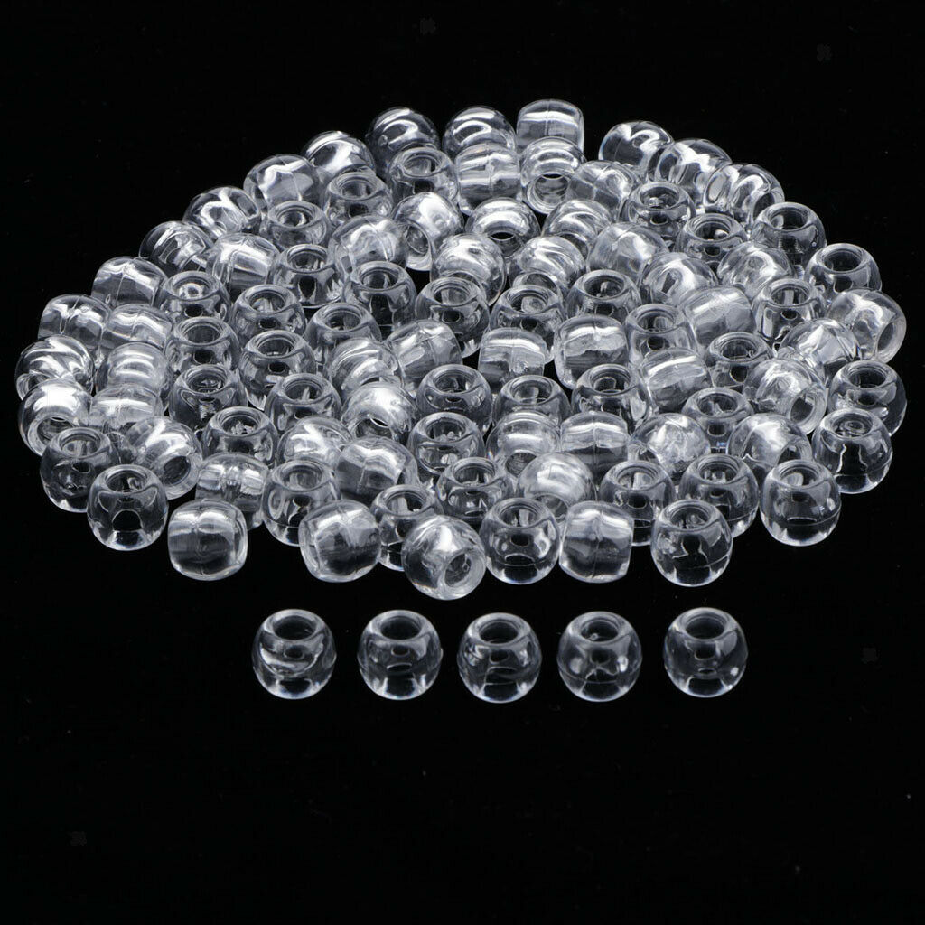 100pcs Plastic Hair Braiding Dreadlocks Beads Hair Jewelry DIY Bracelet Ring