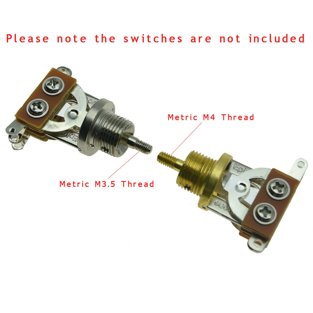 10* Black Metric M3.5 Guitar Toggle Switch Tip Switch Cap for Epiphone Les Paul