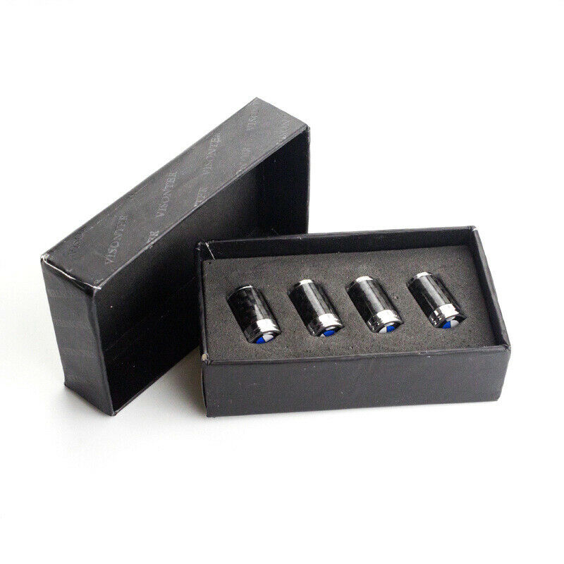 4PCS Carbon Fiber Car Motorcycle Bike Tire Valve Stem Cap Tyre Air Dust Nozzle